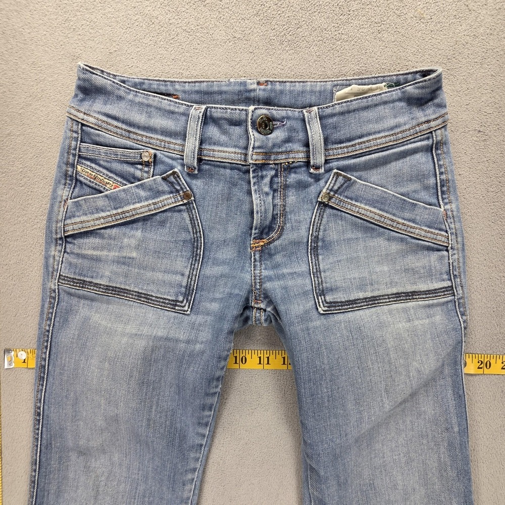 Diesel Jeans Womens 25x32 Reckfly Low Rise Slim Straight Stretch Italy 0060L - Picture 11 of 16